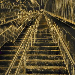 High angle view of staircase