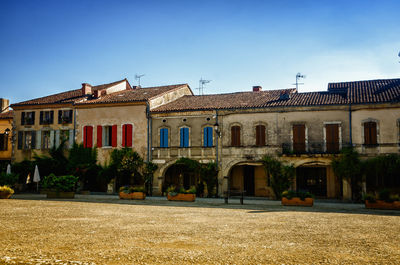 View of old building against blue sky