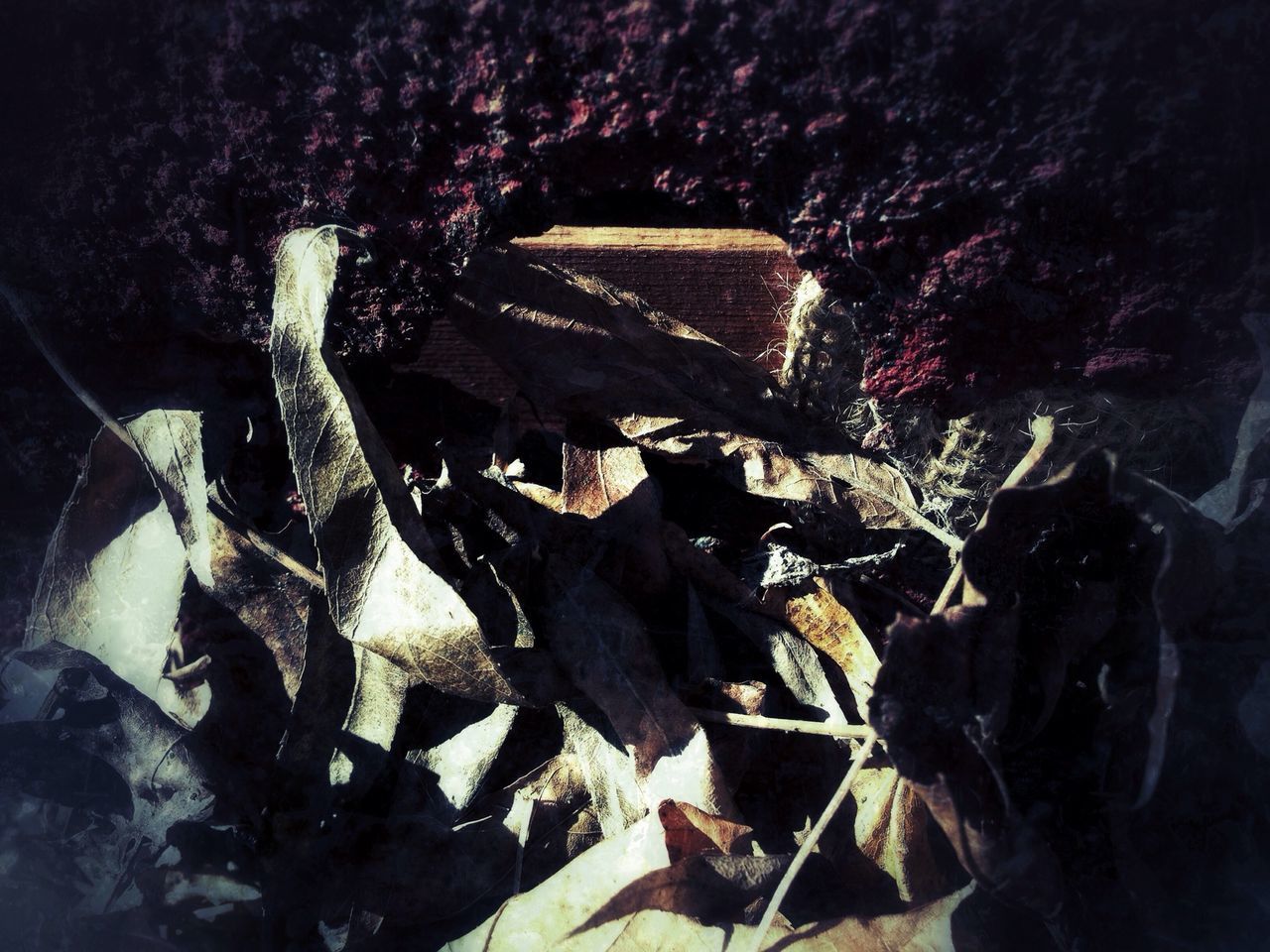 high angle view, abundance, abandoned, indoors, night, no people, damaged, messy, close-up, large group of objects, obsolete, still life, old, metal, run-down, selective focus, death, backgrounds