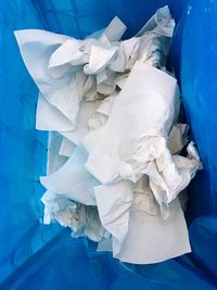 Close-up of blue paper
