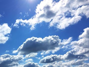 Low angle view of clouds in sky