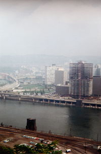 View of bridge over river