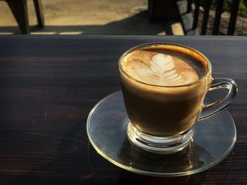 Close-up of coffee on table