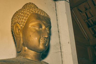 Statue of buddha in building