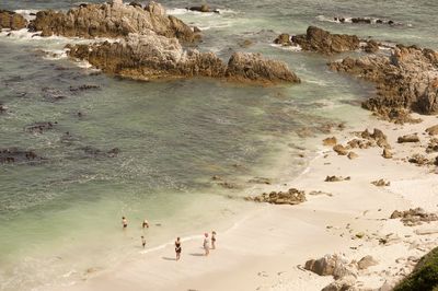 High angle view of beach