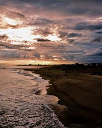 Scenic view of landscape against sky during sunset