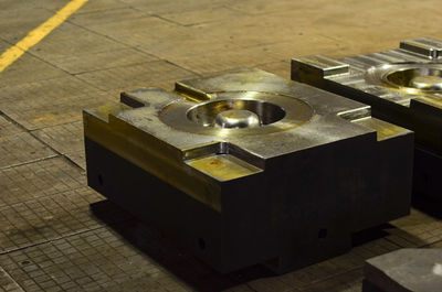 High angle view of coffee on table