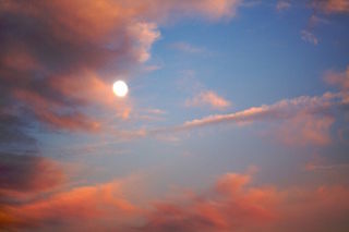 cloud - sky, sky, sunset, beauty in nature, heaven, tranquility, outdoors, no people, nature, scenics, sun, moon, refraction, day