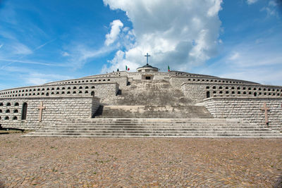 Low angle view of historical building against sky