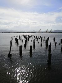 Scenic view of sea against sky