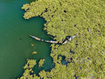 High angle view of sea