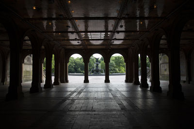 Empty corridor of building