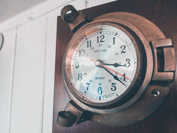 Close-up of old clock