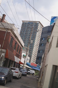 Low angle view of buildings in city