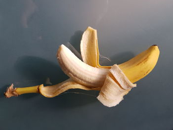 High angle view of bananas on table