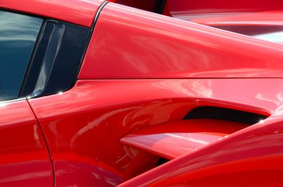 Full frame shot of red car