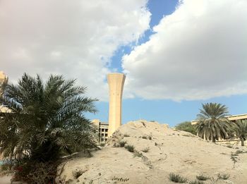 Panoramic shot of palm trees against sky