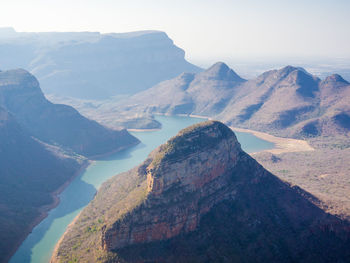 Panoramic view of mountains against sky