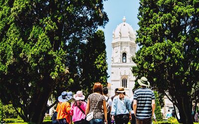 Tourists in park