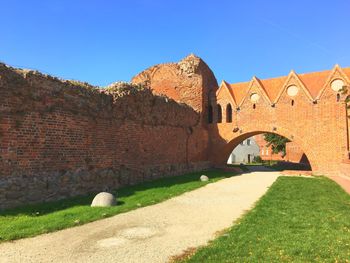 View of castle against clear sky