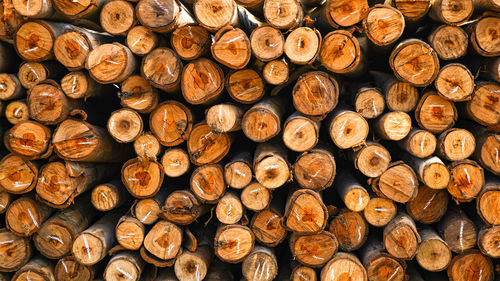 Full frame shot of firewood