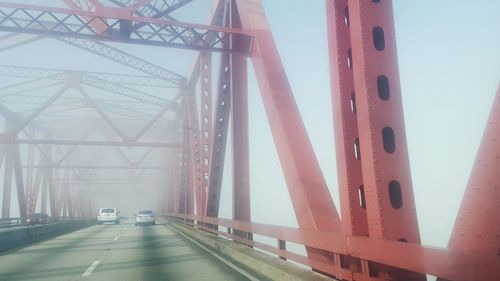 Low angle view of bridge over road