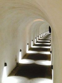 View of illuminated staircase