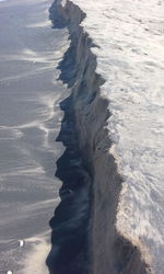 High angle view of beach