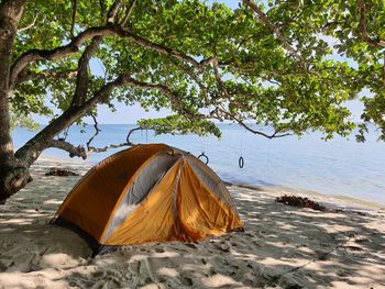 Tent on beach