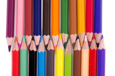 Close-up of colored pencils