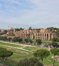 View of the ancient roman circo massimo hippodrome theater, in rome, italy