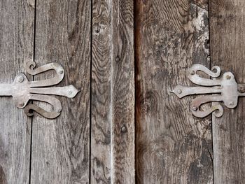 Close-up of wooden door