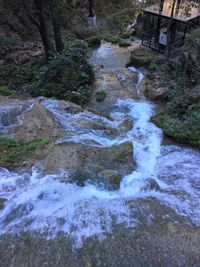 River flowing through rocks