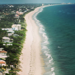 High angle view of beach