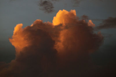 Low angle view of sky at sunset