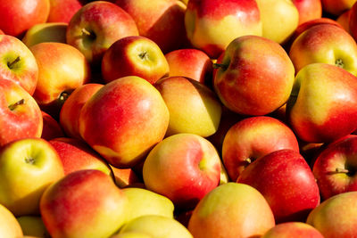 Full frame shot of apples at market