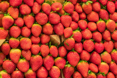 Full frame shot of strawberries