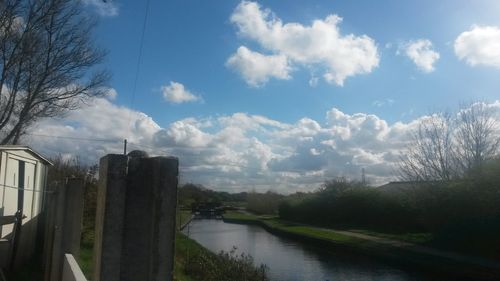 View of river against cloudy sky