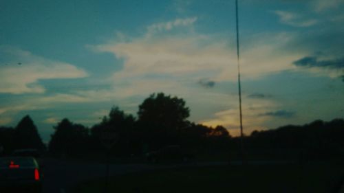 Scenic view of landscape at sunset