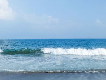 Scenic view of sea against sky, beautiful sea wave