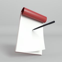 High angle view of pen against white background