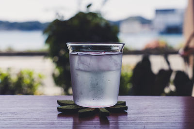 Close-up of drink on table