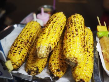 Close-up of food on table