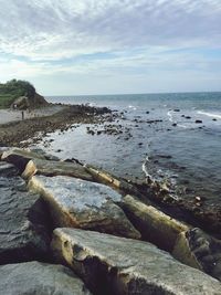 Scenic view of sea against sky