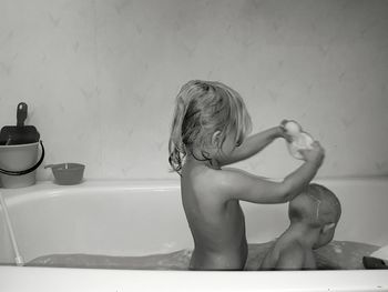 Children in bathtub