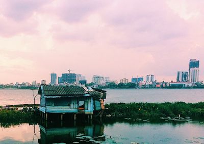 Scenic view of river against sky