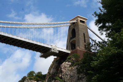 Low angle view of bridge against sky