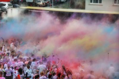 Panoramic view of crowd