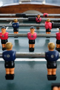 High angle view of colorful containers