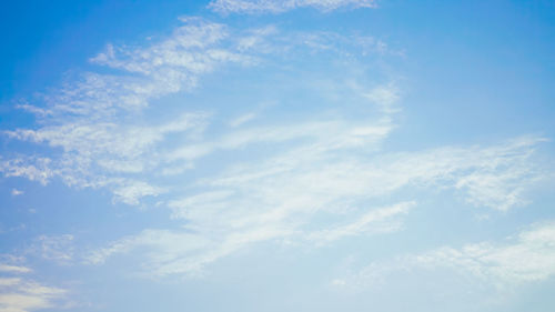 Low angle view of clouds in blue sky